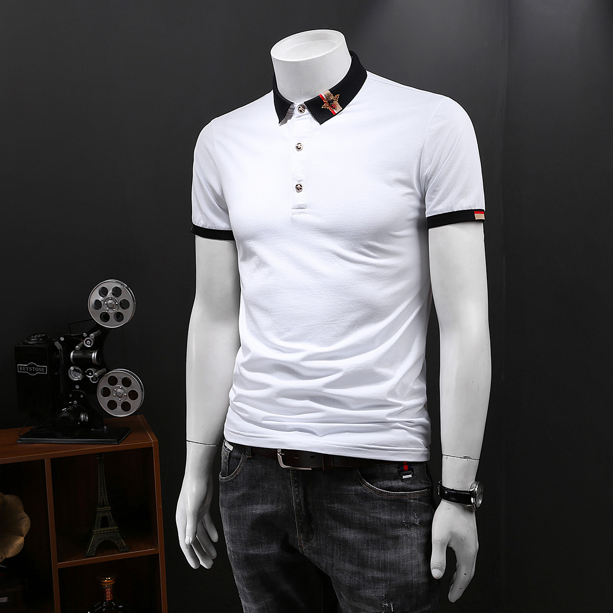 2020 summer new men's mercerized cotton T-shirt piqué lapel short-sleeved POLO shirt business casual large size compassionate shirt, White;black
2020 summer new men's mercerized cotton T-shirt piqué lapel short-sleeved POLO shirt business casual large size compassionate shirt, White;black