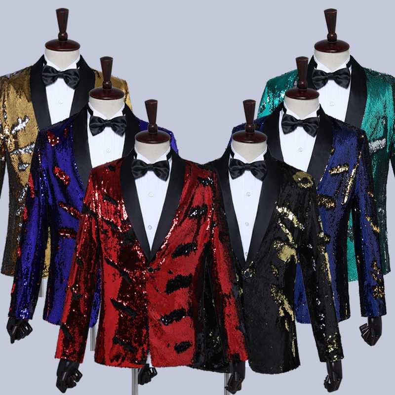 Men Shiny Sequin Blazer Wedding Slim Fit Dress Stage Performance Coat Nightclub Bar DJ Male Singers Suit Jacket Costumes DT1472, Black
Men Shiny Sequin Blazer Wedding Slim Fit Dress Stage Performance Coat Nightclub Bar DJ Male Singers Suit Jacket Costumes DT1472, Black