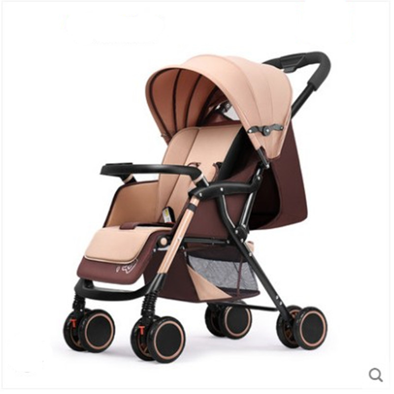 Baby stroller can sit reclining lightweight folding four-wheel suspension newborn baby stroller
Baby stroller can sit reclining lightweight folding four-wheel suspension newborn baby stroller