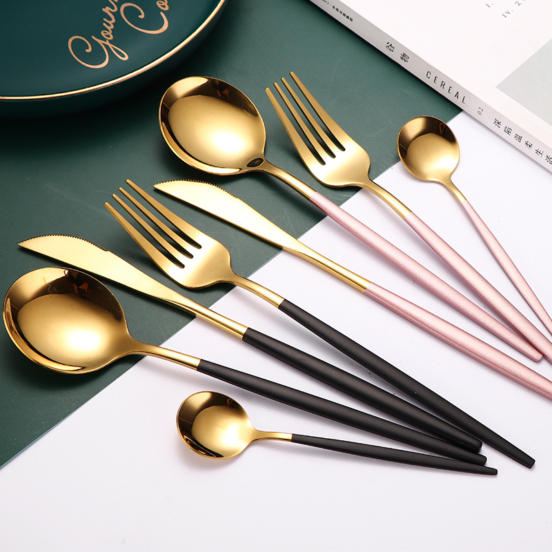 High Quality restrant Red Gold black Tableware cutlery Set Stainless Steel Knife Fork and Spoon Set flatware tableware set drop ship
High Quality restrant Red Gold black Tableware cutlery Set Stainless Steel Knife Fork and Spoon Set flatware tableware set drop ship