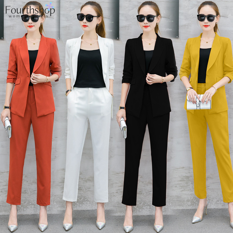 2 Piece Set Women Office Lady Pantsuit Female Business Work Women' Pant Suits Formal Uniform Spring Blazer Set Slim Costume New, Black
2 Piece Set Women Office Lady Pantsuit Female Business Work Women' Pant Suits Formal Uniform Spring Blazer Set Slim Costume New, Black