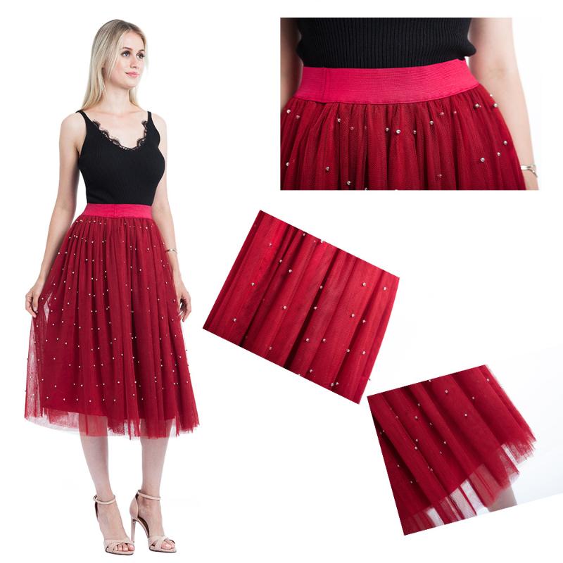 Beading Tulle Skirt Mesh Tulle Skirt Female Silver Pearl Tutu Elastic Waist Vintage Pleated Skirts for Womens Gift, Black
Beading Tulle Skirt Mesh Tulle Skirt Female Silver Pearl Tutu Elastic Waist Vintage Pleated Skirts for Womens Gift, Black