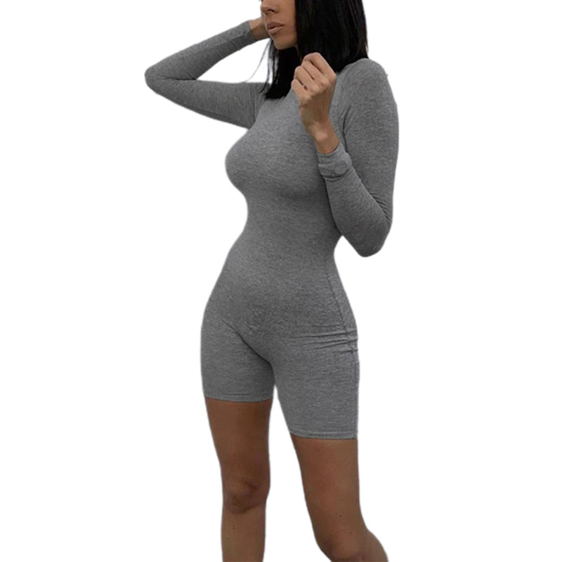 Women' Fall Romper Long-Sleeve Sportswear Tight Elastic Gym Yoga Round Collar Home Underwear Sport Jumpsuit Tracksuit, Short gray
Women' Fall Romper Long-Sleeve Sportswear Tight Elastic Gym Yoga Round Collar Home Underwear Sport Jumpsuit Tracksuit, Short gray