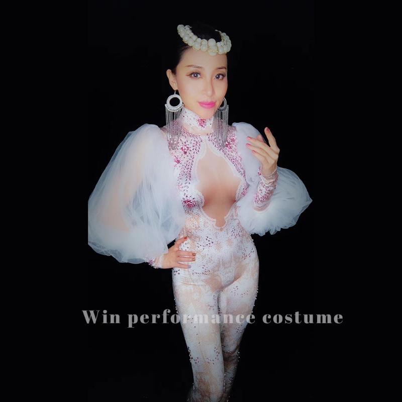 exotic costume stocking tights Puffy sleeves performance wear party sexy pole dancing jazz jumpsuit 10183, White
exotic costume stocking tights Puffy sleeves performance wear party sexy pole dancing jazz jumpsuit 10183, White