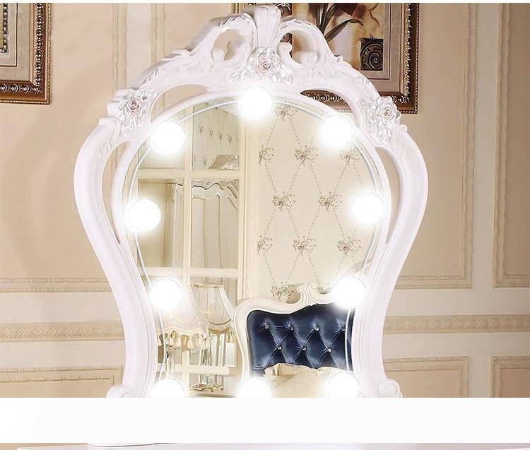 10 Pcs Vanity LED Mirror Light Makeup Adjustable Comestics Mirror Light Kits With Dimmable Lights Bulb Brightness Make Up Lights