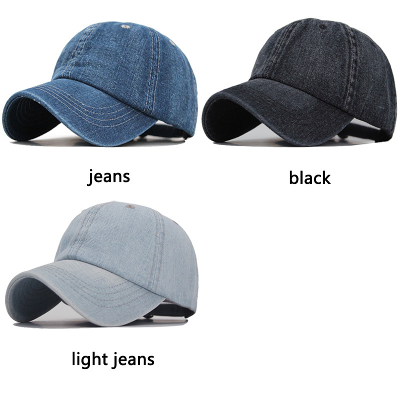 Xlamulu Solid Denim Baseball Cap Men Women Jeans Snapback Caps Casquette Plain Bone Hat Gorras Men Casual Blank Dad Male Hats CX200714
