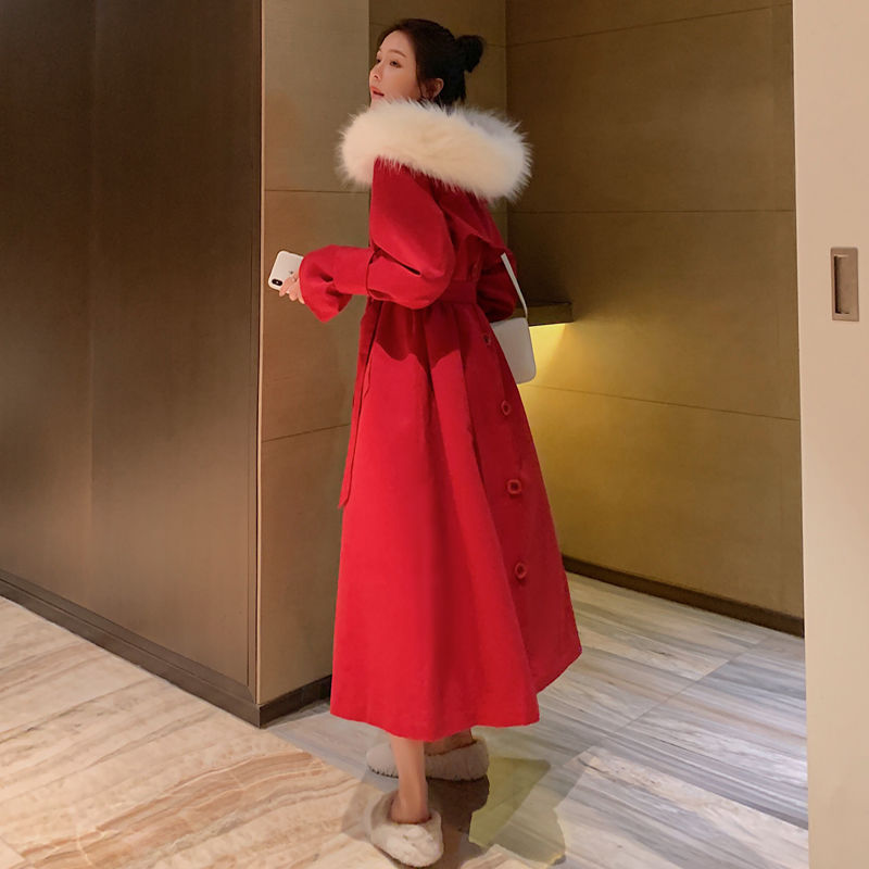 Women Blend Autumn Winter Turn-Down Collar Long Wool Coat Female Warm Jacket Vintage Female Overcoat Casual Windbreake Outwears, Kh
Women Blend Autumn Winter Turn-Down Collar Long Wool Coat Female Warm Jacket Vintage Female Overcoat Casual Windbreake Outwears, Kh