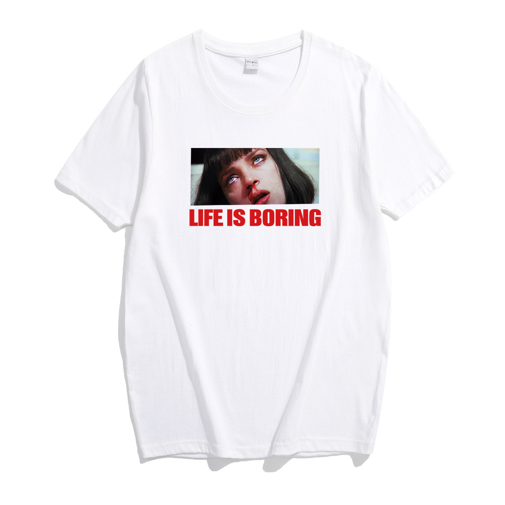 Blackday Spoof Harajuku White Female T-shirt T Summer Novelty Tee Shirt Femme Life is Boring Letters Print Women Tshirt
Blackday Spoof Harajuku White Female T-shirt T Summer Novelty Tee Shirt Femme Life is Boring Letters Print Women Tshirt