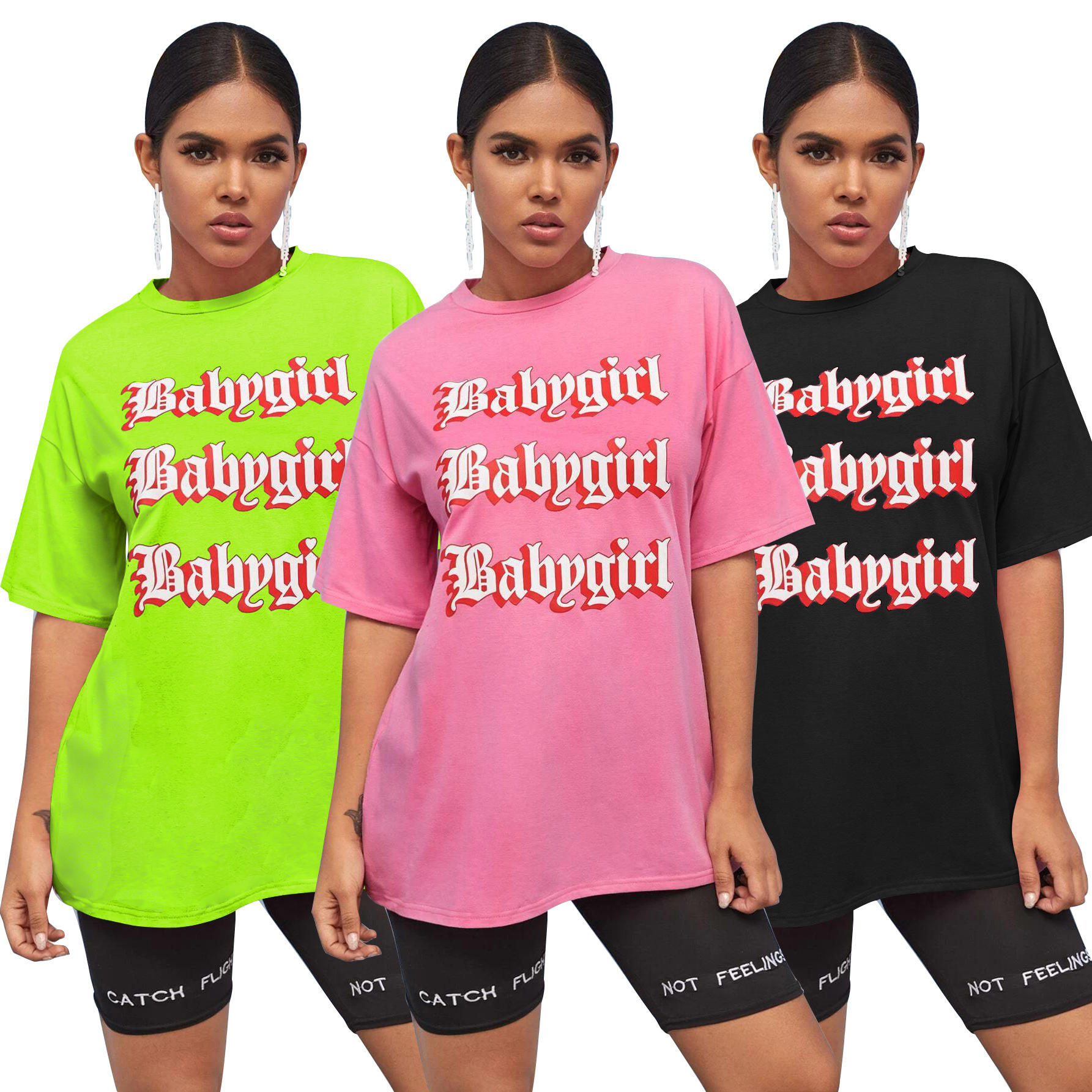 2020 Make More Money Not Friends Yellow Letter Leisure Sports Fashion Women T Shrts Tees Funny T Shirts MX200721