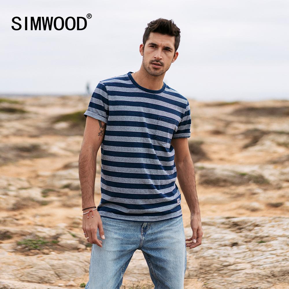 SIMWOOD 2020 summer new striped T-shirt men plus size 100% cotton chest pocket fashion casual tops breathable t shirt SJ170172, Blue white striped
SIMWOOD 2020 summer new striped T-shirt men plus size 100% cotton chest pocket fashion casual tops breathable t shirt SJ170172, Blue white striped