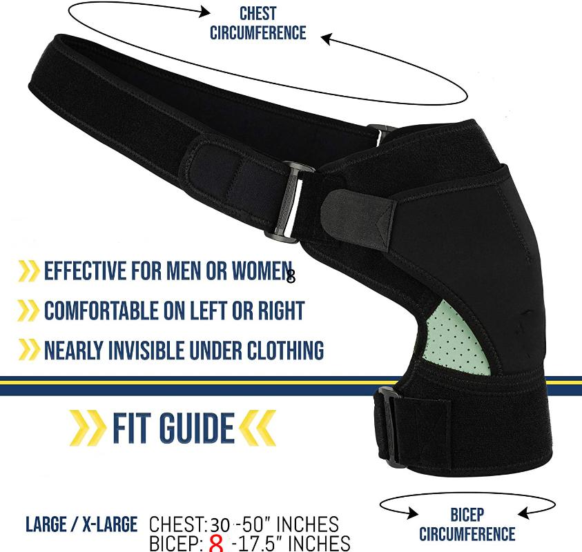 Left or Right Arm Shoulder Brace Men and Women Compression Support for Torn Rotator Cuff and Other Injuries Shoulder brace