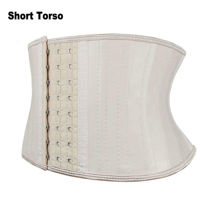 Slimming Belt Short Torso 7 Inches Height Waist Trainer Latex 25 Steel Bones Tummy Control Body Shaper for Small Body Women