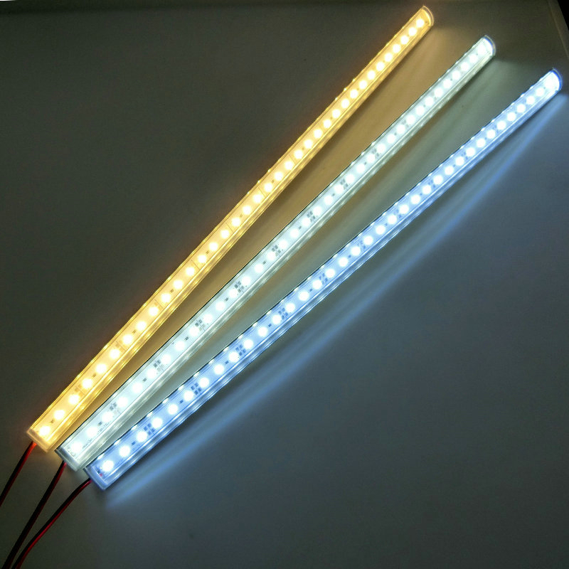 Wall Corner LED Bar Light DC 12V 50CM SMD 5730 Rigid LED Strip Light with V Type Aluminium Shell For Kitchen Under Cabinet