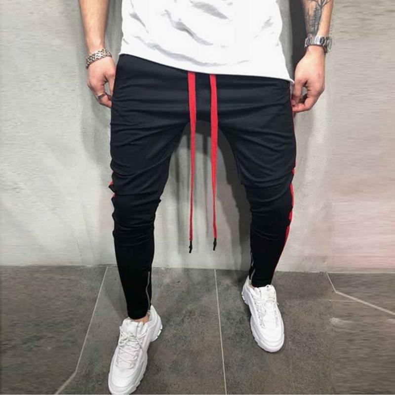 Men Sport Sweatpants Casual Elastic Joggings Sport Striped Baggy Pockets Trousers Male Mid Elastic Waist Sweatpants For Outwear, Black
Men Sport Sweatpants Casual Elastic Joggings Sport Striped Baggy Pockets Trousers Male Mid Elastic Waist Sweatpants For Outwear, Black