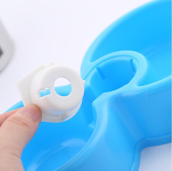 Pet Products Plastic Pet Bowl Environmental Protection Non-toxic Dog Drinking Double Bowl Tableware Pet Feeding Tool CCA9652