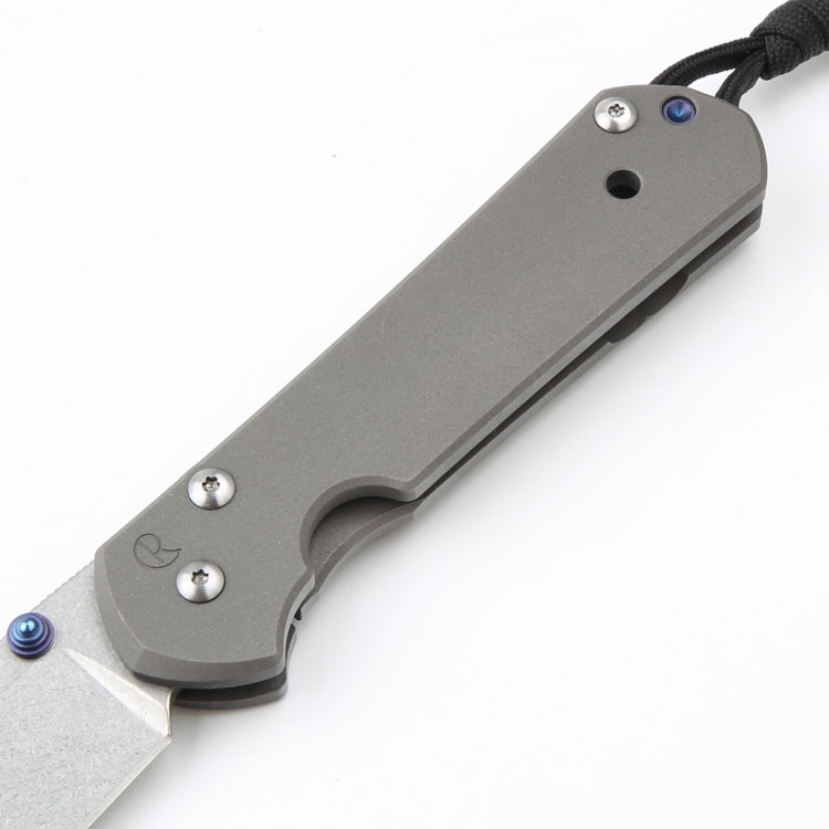 2020 CR Knives Large Sebenza 21 Pocket Folding Knife D2 Tanto Point Stone Wash Blade CNC TC4 Titanium Alloy Handle With Leather Sheath