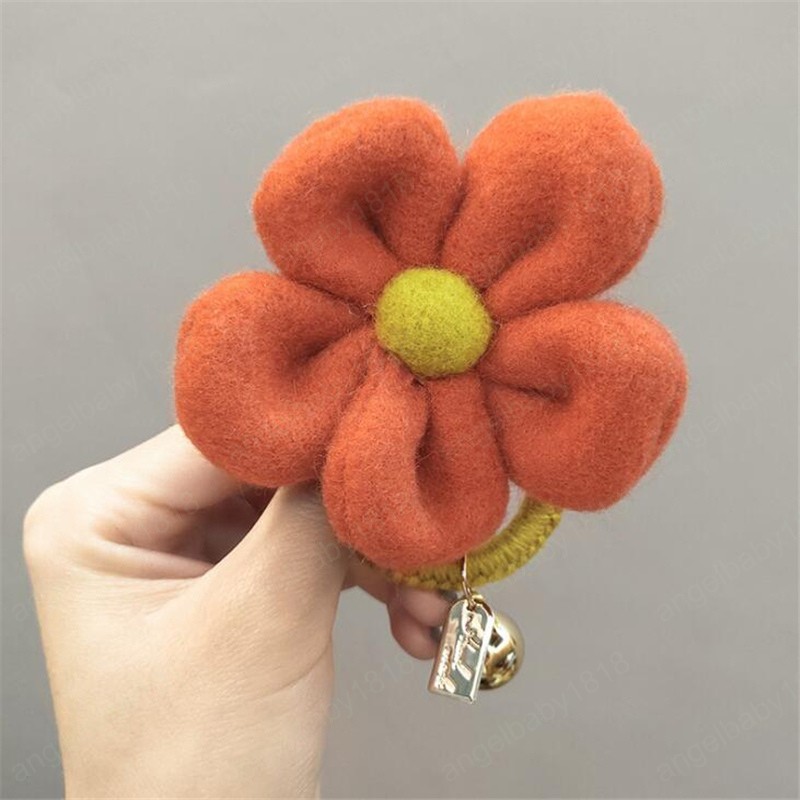 Big Flower korean Style Hariy Hair Clip Elastic Hair band Hair Accessoreis For Women Girls Ponytail Holder Scrunchies Hairpins