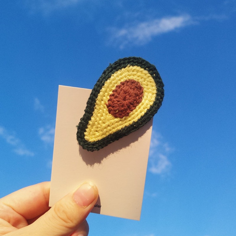 Autumn Winter Knitting Fruit Hairpin Girl Hair Clips Headdress Korean Colorful Baby Clip BB Cute Hairclip