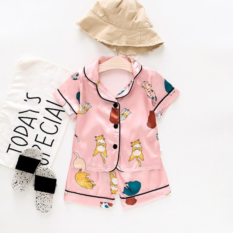 Clothing Sets Summer Toddler Kids Baby Boys Girl Cartoon Pajamas Sleepwear T shirt Shorts Clothes Set Children Clothes Suits, Pink
Clothing Sets Summer Toddler Kids Baby Boys Girl Cartoon Pajamas Sleepwear T shirt Shorts Clothes Set Children Clothes Suits, Pink