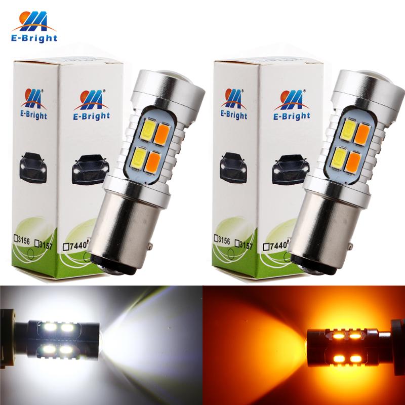 YM E-Bright 2PCS 1157 P21/5W BAY15D 5730 20 SMD Amber/White Switchback Car Auto LED Bulbs 600Lm Turn Signal Light 12V Dual Color, As pic
YM E-Bright 2PCS 1157 P21/5W BAY15D 5730 20 SMD Amber/White Switchback Car Auto LED Bulbs 600Lm Turn Signal Light 12V Dual Color, As pic