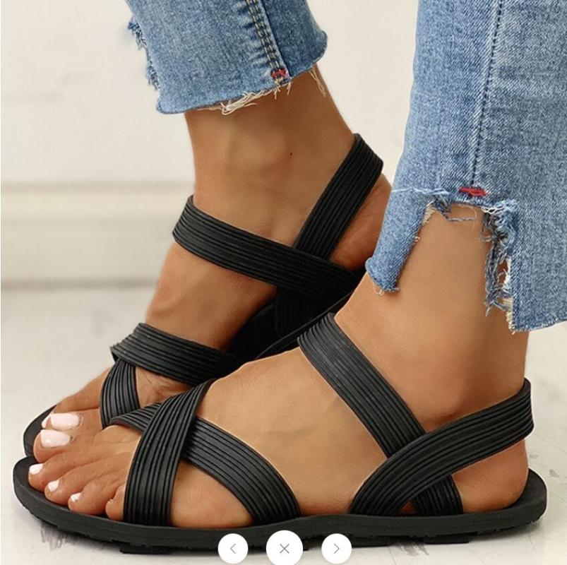2020 Sandals Women Summer Roma Fish Mouth Flat Solid Color Peep Toe Buckle Sandals Casual Shoes Dropship Sandalias Mujer, Black
2020 Sandals Women Summer Roma Fish Mouth Flat Solid Color Peep Toe Buckle Sandals Casual Shoes Dropship Sandalias Mujer, Black