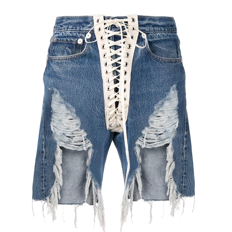 CHICEVER Asymmetric Ripped Hole Denim Short Pants Women High Waist Bandage Bowknot Frayed Straight Shorts Female 2020 Fashion, Blue
CHICEVER Asymmetric Ripped Hole Denim Short Pants Women High Waist Bandage Bowknot Frayed Straight Shorts Female 2020 Fashion, Blue