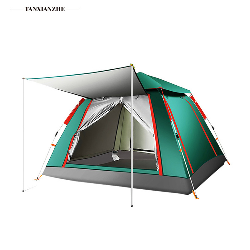 Tanxianzhe Full automatic tent outdoor quick opening 3-4 people thickened rain proof 2 person outdoor camping tent