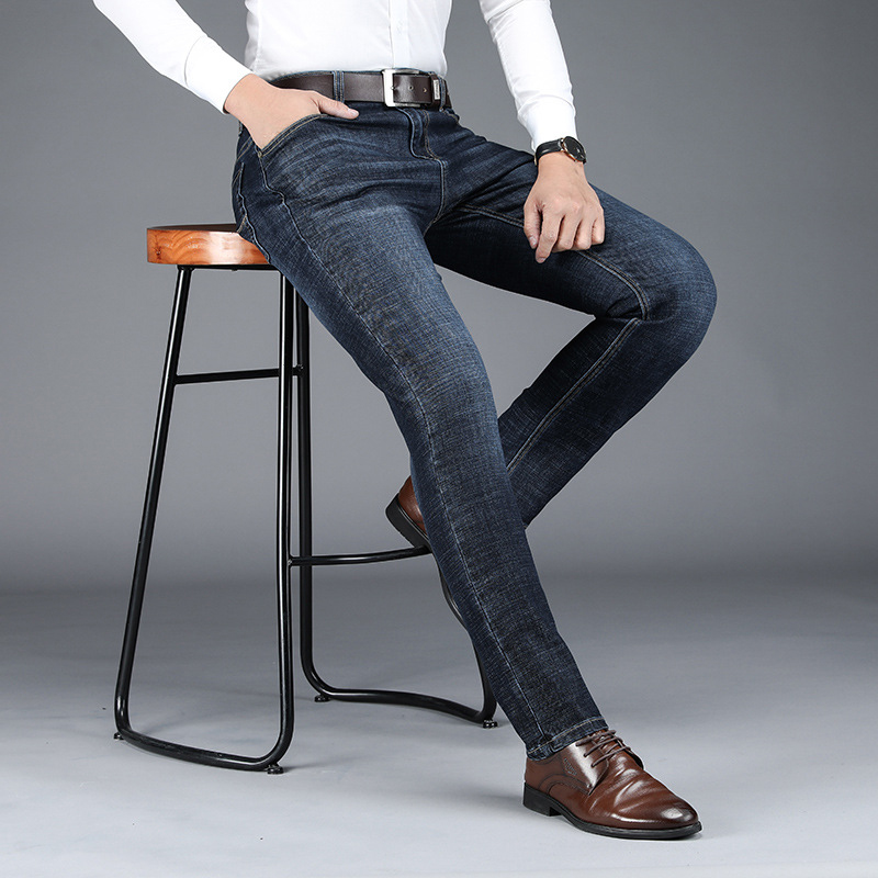 2020 Summer New Fashion Business Men's Jeans Thin Section Slim Straight Trousers Classic Autumn Casual Solid Color Elastic Pants, Blue black regular
2020 Summer New Fashion Business Men's Jeans Thin Section Slim Straight Trousers Classic Autumn Casual Solid Color Elastic Pants, Blue black regular