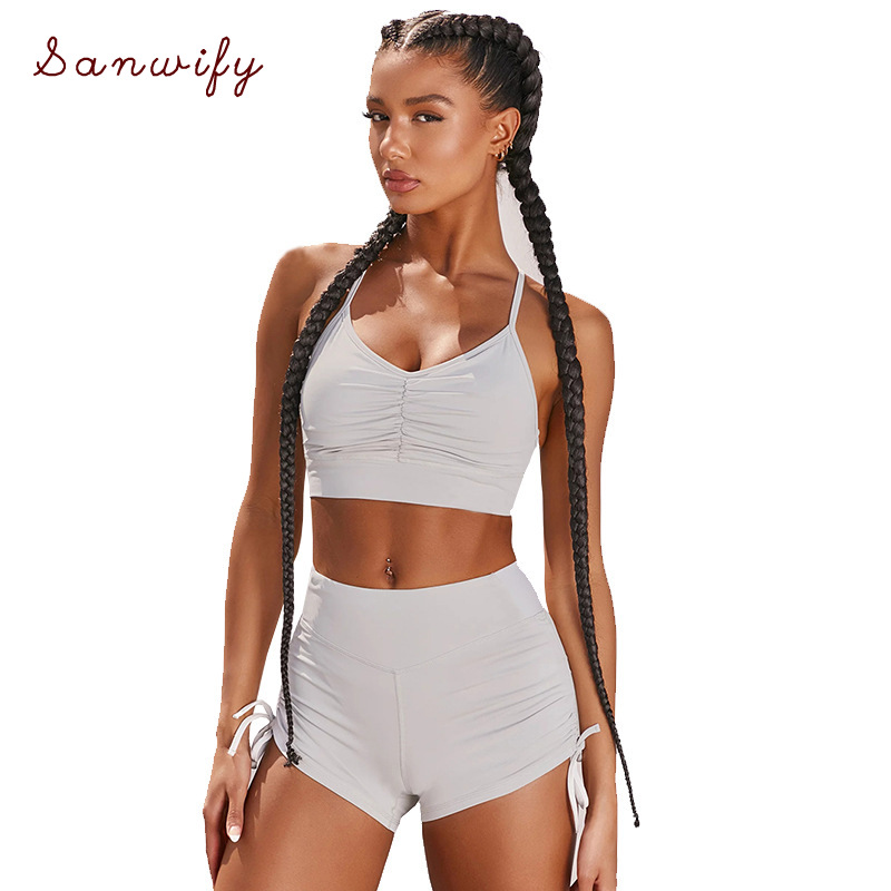 2 Pieces/set Seamless Women Yoga Sets Fitness Sports Suit Drawstring Yoga Bra Tops+shorts Bottoms Sexy Swim Set Set, Pink
2 Pieces/set Seamless Women Yoga Sets Fitness Sports Suit Drawstring Yoga Bra Tops+shorts Bottoms Sexy Swim Set Set, Pink