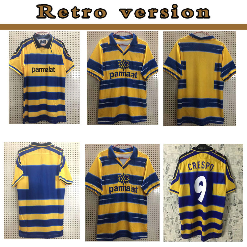 1998 1999 Parma soccer jersey 98 99 Parma home Crespo Thuram Baggio Soccer shirt Cannavaro Ortega classic vintage football Uniforms
1998 1999 Parma soccer jersey 98 99 Parma home Crespo Thuram Baggio Soccer shirt Cannavaro Ortega classic vintage football Uniforms