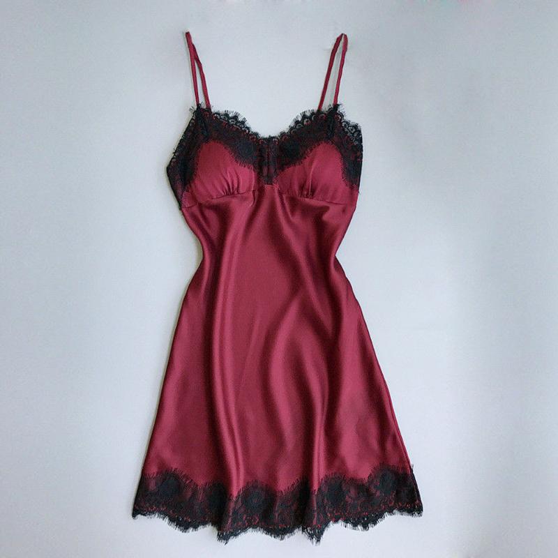 Female Sexy Lingerie V Neck Sling Lace Nightdress Sleepwear Sling Women Nightgown Temptation Babydoll Silk Night Dress, Black
Female Sexy Lingerie V Neck Sling Lace Nightdress Sleepwear Sling Women Nightgown Temptation Babydoll Silk Night Dress, Black