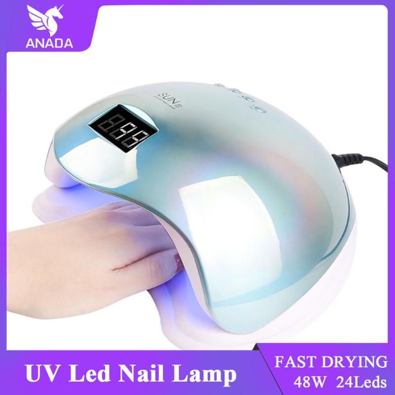 ANADA Sun UV LED Nail Lamp 48w Nail Dryer Gel Polish Curing Light 10s/30s/60s/99s Timer Led Lamp Light For UV, Pink-nla014
ANADA Sun UV LED Nail Lamp 48w Nail Dryer Gel Polish Curing Light 10s/30s/60s/99s Timer Led Lamp Light For UV, Pink-nla014