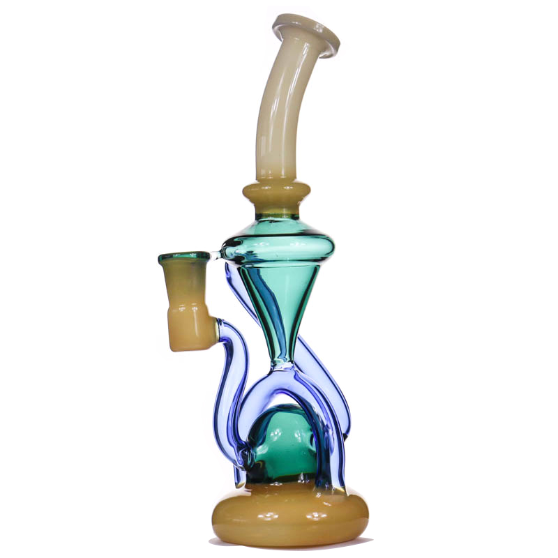 New Vortex Dab Rig Recycler Oil Rigs Wax Water Bong Pipe Heady Klein Bongs with bowl or quartz banger bubbler cyclone beaker hookahs