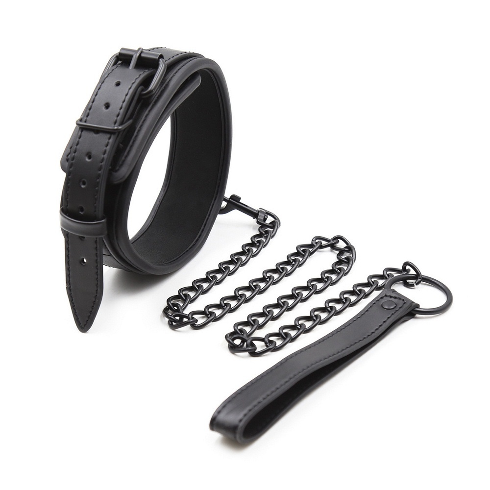 Leather Neck Collar BDsm Bondage Sexual Stimulation Flirting Leash Sexy Restraint Fetish SM Adult Sex Toys For Couple Y200616