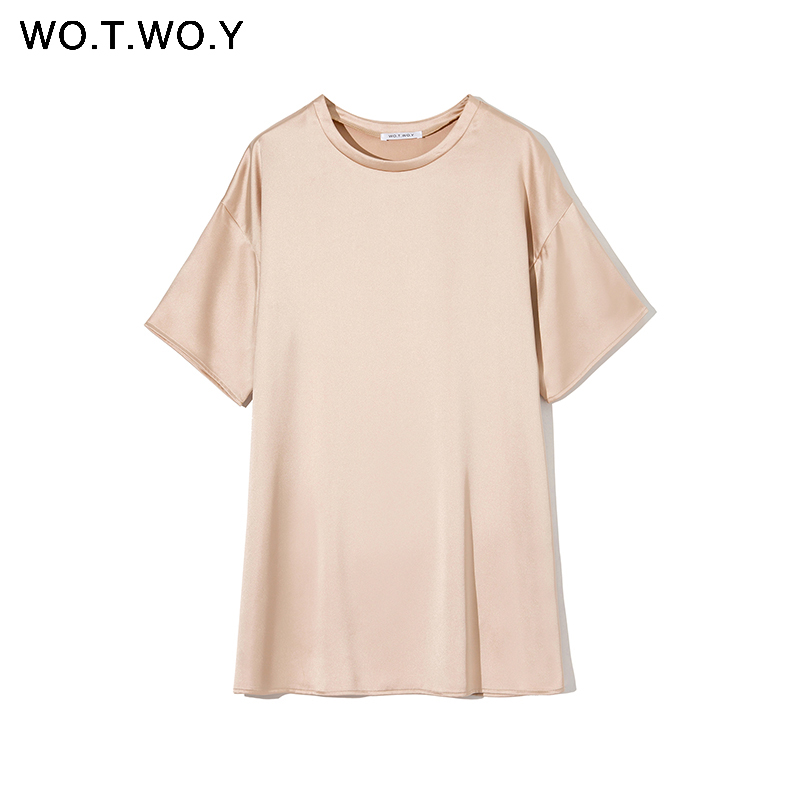WOTWOY Summer Basic 5 Colors Oversized T-shirts Women Casual Short Sleeve Loose Long Tops Female Solid O-neck Tees Harajuku 2020, 19339blue
WOTWOY Summer Basic 5 Colors Oversized T-shirts Women Casual Short Sleeve Loose Long Tops Female Solid O-neck Tees Harajuku 2020, 19339blue