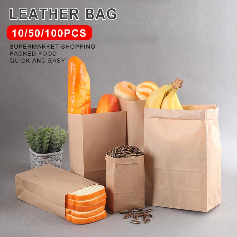 1050100 Kraft Paper Bag Portable Small Gift Bag Sandwich Bread Party Wedding Burger Packaging Gift Takeaway1234922