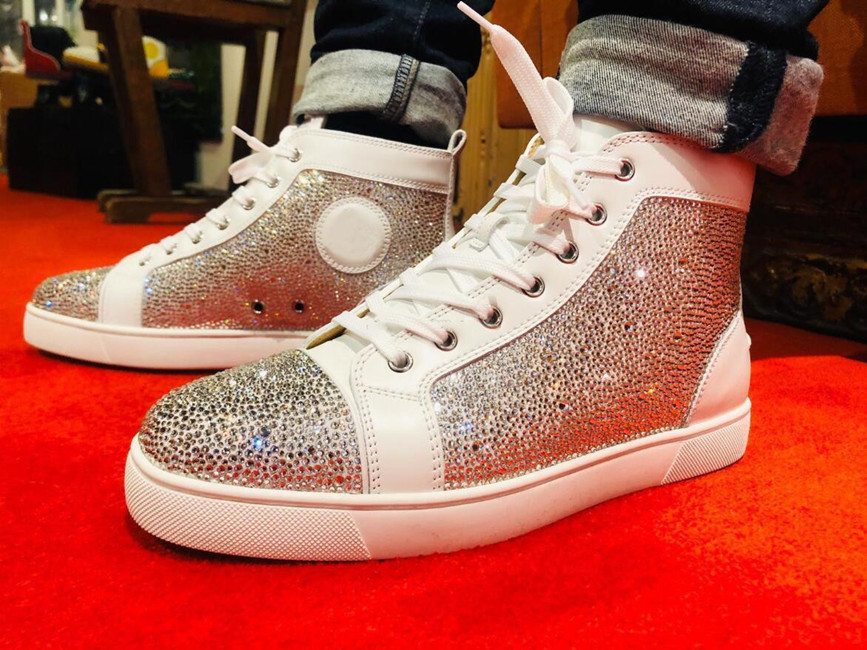 Cheap Super Quality Blue Strass Genuine Leather Sneakers Classic Brand Men Women Red Bottom Shoes Fashion Man Skateboard Casual Shoes 35-47
Cheap Super Quality Blue Strass Genuine Leather Sneakers Classic Brand Men Women Red Bottom Shoes Fashion Man Skateboard Casual Shoes 35-47