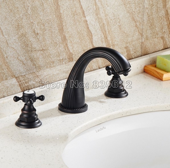 Black Oil Rubbed Bronze Bathroom 3-Holes Widespread Bath Tub Faucet Bathroom Basin Sink Mixer Taps Wnf079
Black Oil Rubbed Bronze Bathroom 3-Holes Widespread Bath Tub Faucet Bathroom Basin Sink Mixer Taps Wnf079