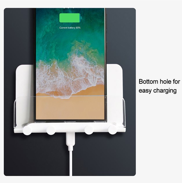 Phone Holder Mobile Stand For Wall Mount Holder Adhesive Stand Portable Phone Wall Charger Hook Holder Hanging