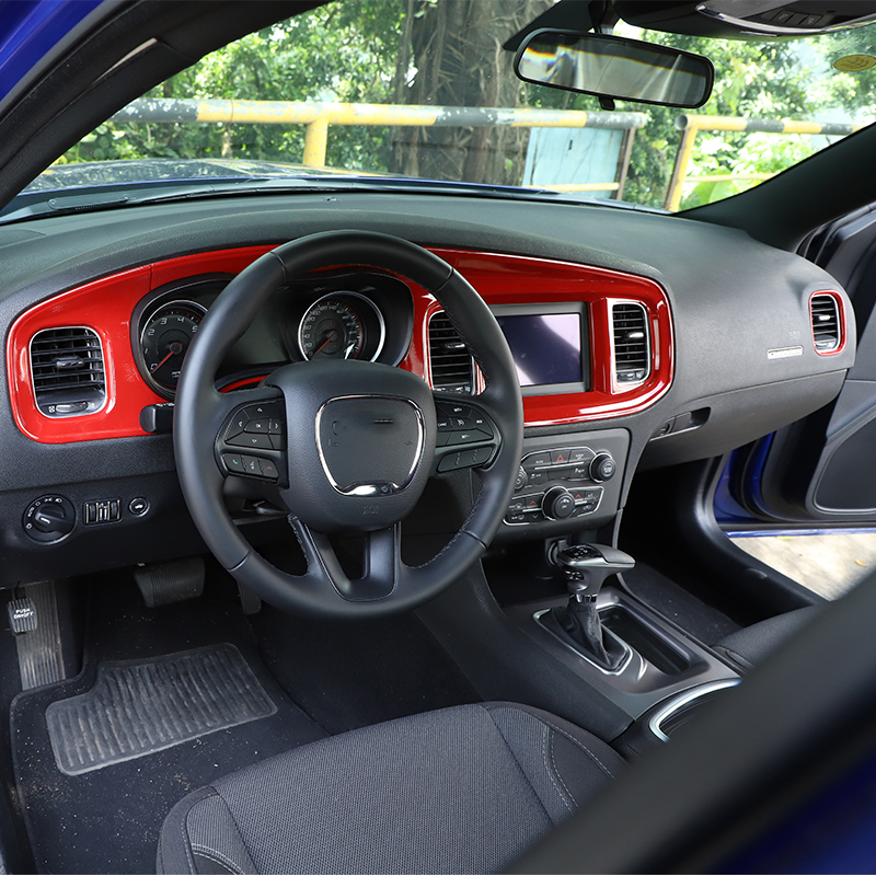 Red Interior Console Dashboard Panel Cover Trim for Dodge Charger Factory Outlet Interior Accessories