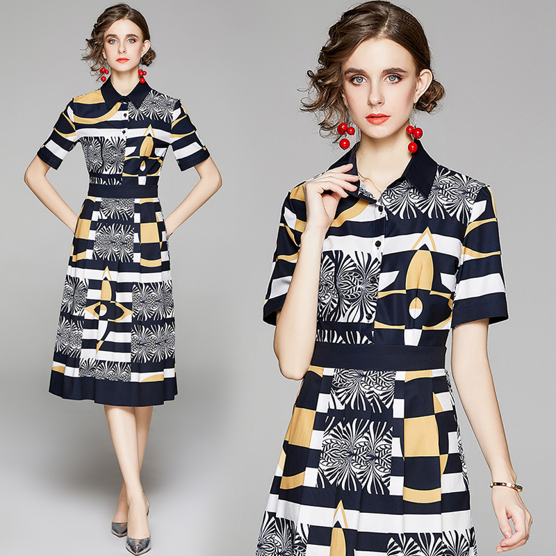 Classy Glamor Print Summer Shirt Dress Women 2020 Runway Elegant Ladies Office Casual Dresses Button Short Sleeve Lapel Designer Dresses New, Customize
Classy Glamor Print Summer Shirt Dress Women 2020 Runway Elegant Ladies Office Casual Dresses Button Short Sleeve Lapel Designer Dresses New, Customize