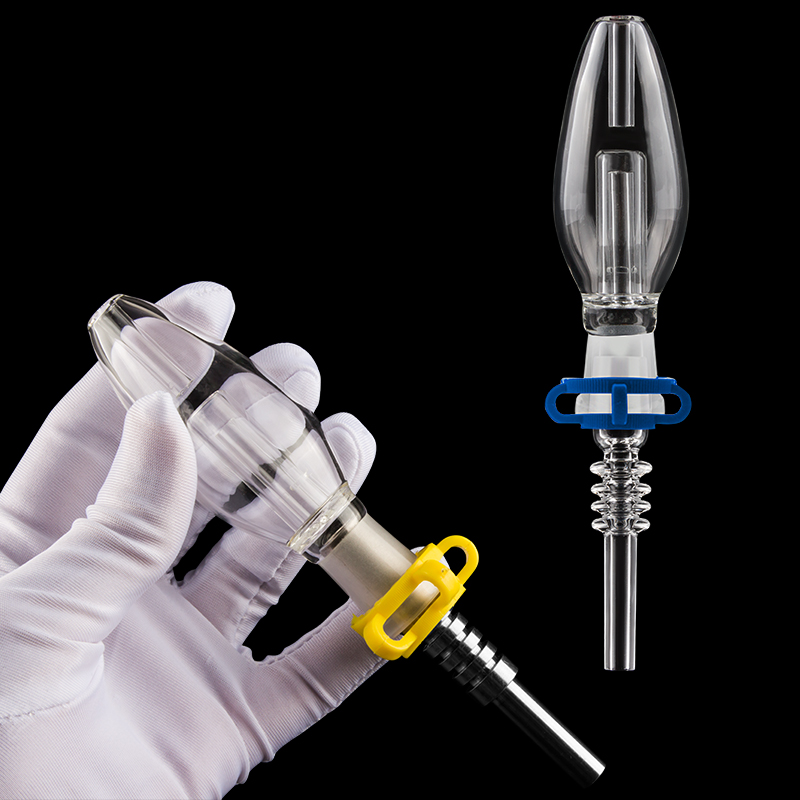 CSYC NC019 Smoking Kit 14mm 10mm Mini Dab Straw Concentrate Oil Rig Pendants with GR2 Ceramic Nail Quartz tips Nectar Collector