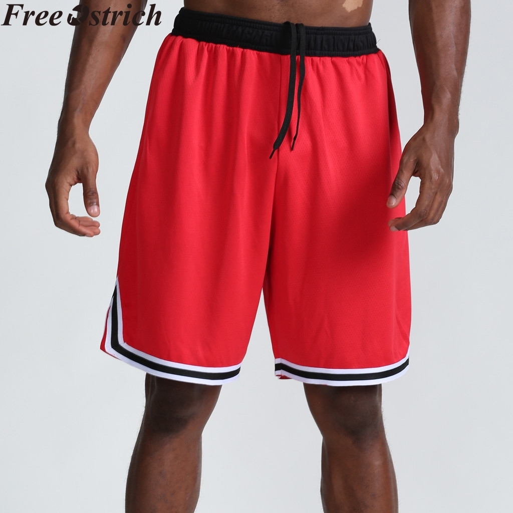 Men summer quick-drying loose shorts plus size comfort breathable basketball sweatpants strapwork workout running sports shorts T200718