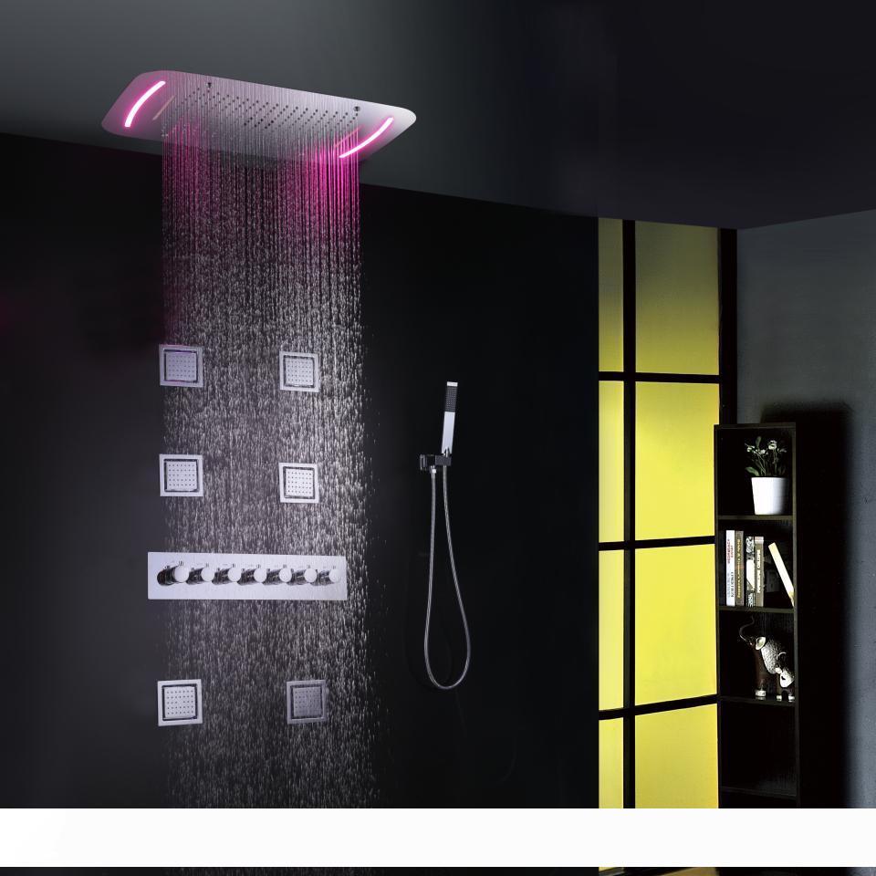 Thermostatic Shower Faucet Set Modern Luxury European Style Large Touch Panel LED Shower Head Waterfall Rainfall Bathroom Shower
Thermostatic Shower Faucet Set Modern Luxury European Style Large Touch Panel LED Shower Head Waterfall Rainfall Bathroom Shower