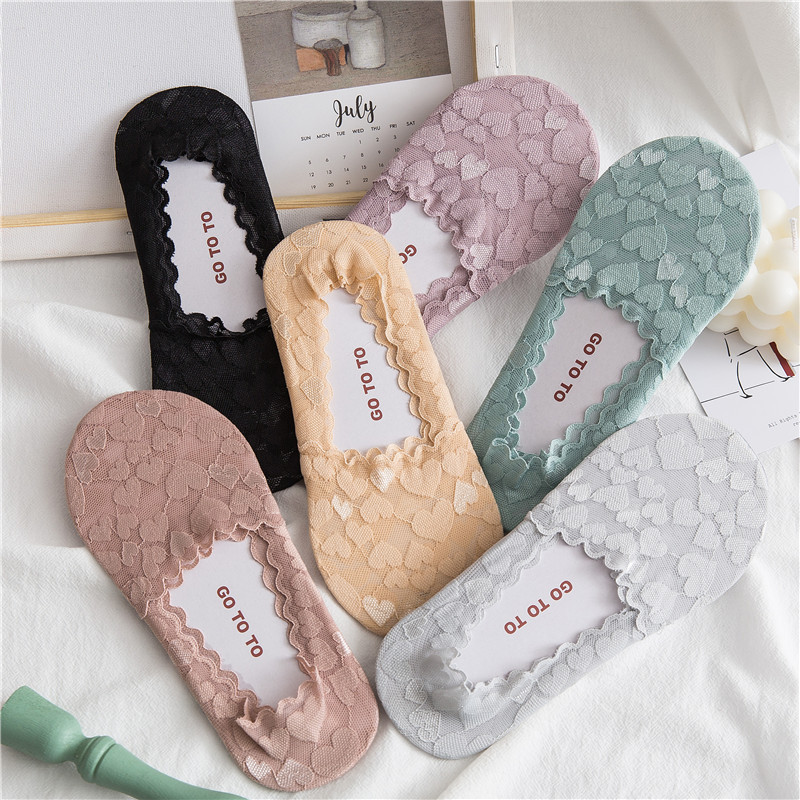 Silicone Non-Slip Women's Socks Spring New Socks Korean Fashion Lovely Lace No-Show Solid Color Hidden
Silicone Non-Slip Women's Socks Spring New Socks Korean Fashion Lovely Lace No-Show Solid Color Hidden