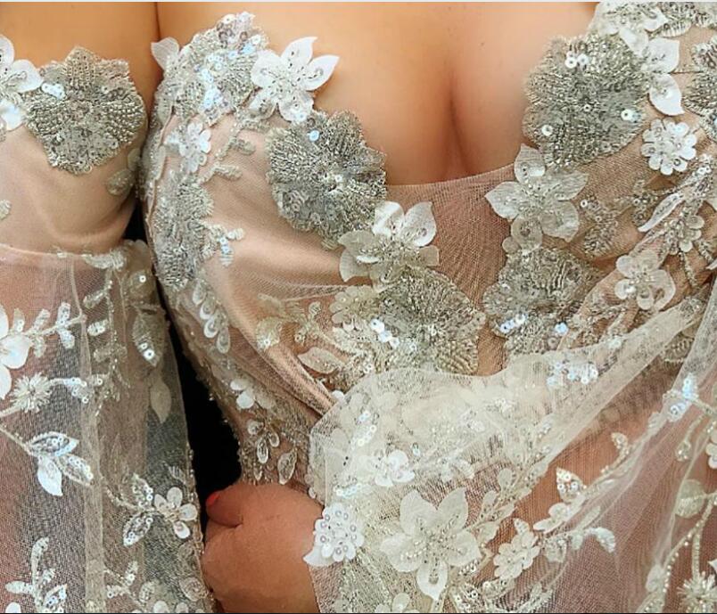 arabic aso ebi champagne lace beaded evening dresses sweetheart mermaid prom dresses vintage formal party second reception gowns zj0322
