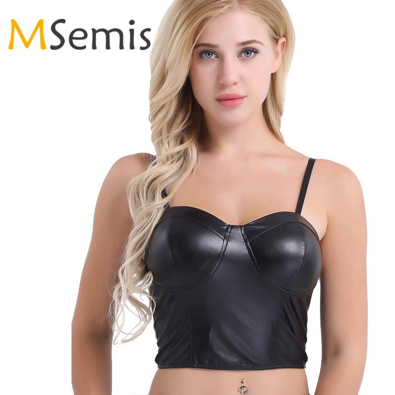 Womens Latex Bustier Corset Bra Crop Top Mesh Push Up Leather Bralette Summer Bustier Corset Club Party Chest Crop Top Bra Vest
Womens Latex Bustier Corset Bra Crop Top Mesh Push Up Leather Bralette Summer Bustier Corset Club Party Chest Crop Top Bra Vest