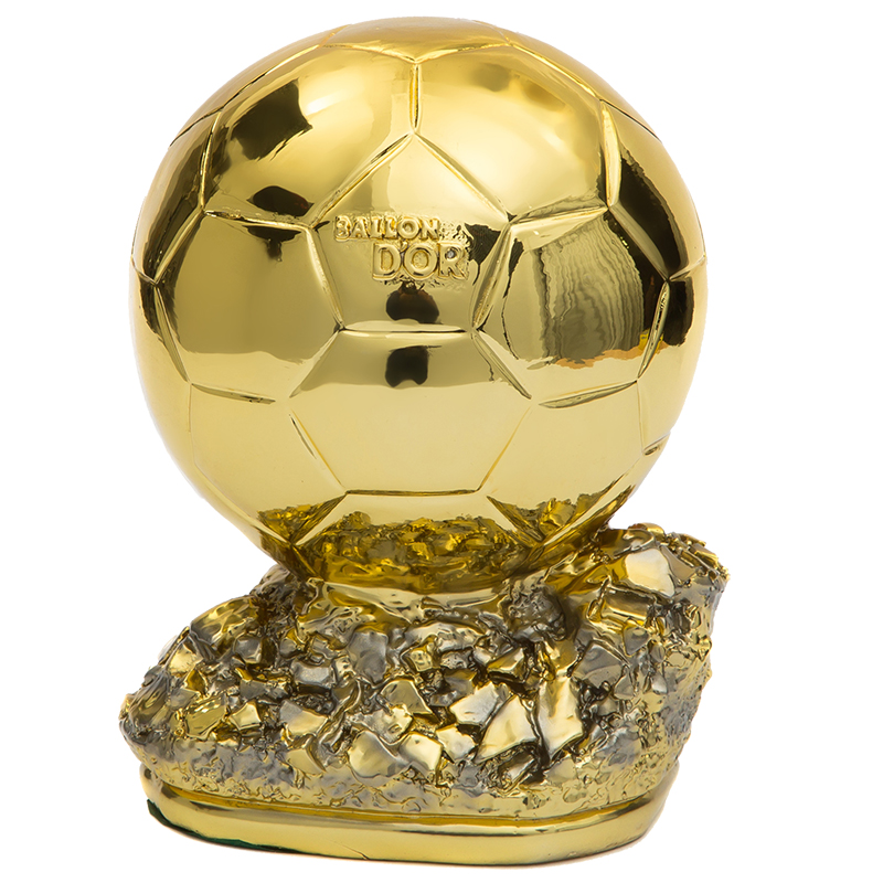 selling The Ballon d039Or gold Resin craftwork Golden Ball Award Trophy 26cm Football fan souvenir cup Decoration6125513