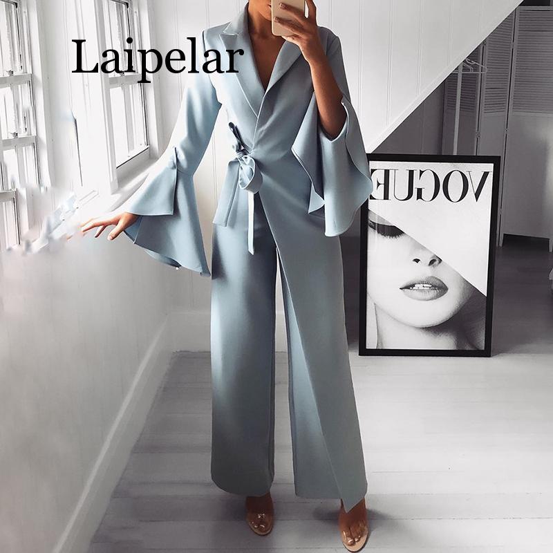 2020 Autumn Women Fashion Elegant Long Sleeve Workwear Formal Party Romper Irregular Flared Sleeve Knot Side Wide Leg Jumpsuit, Sky blue
2020 Autumn Women Fashion Elegant Long Sleeve Workwear Formal Party Romper Irregular Flared Sleeve Knot Side Wide Leg Jumpsuit, Sky blue