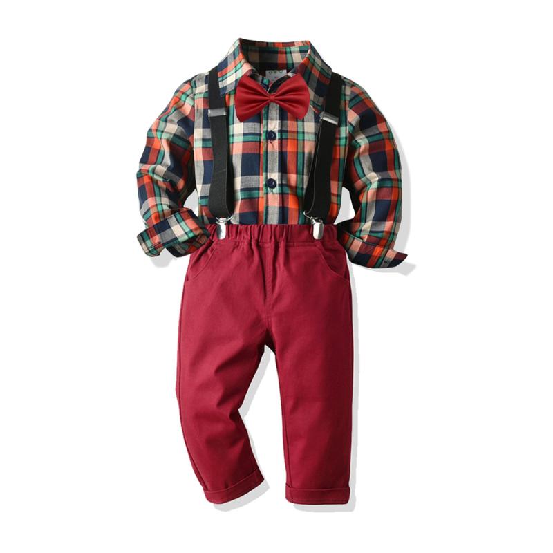 4 Pcs Children Boys Sets Long Sleeve Shirt Plaid Long Pants Suspender Bow Tie AUTUMN Baby Infant Boy Clothing Set 2020 New
4 Pcs Children Boys Sets Long Sleeve Shirt Plaid Long Pants Suspender Bow Tie AUTUMN Baby Infant Boy Clothing Set 2020 New